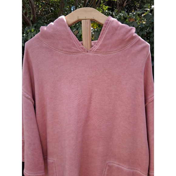 We The Free Free People For The Win Pink Mauve Oversized Hoodie Sweatshirt M - Picture 3 of 16